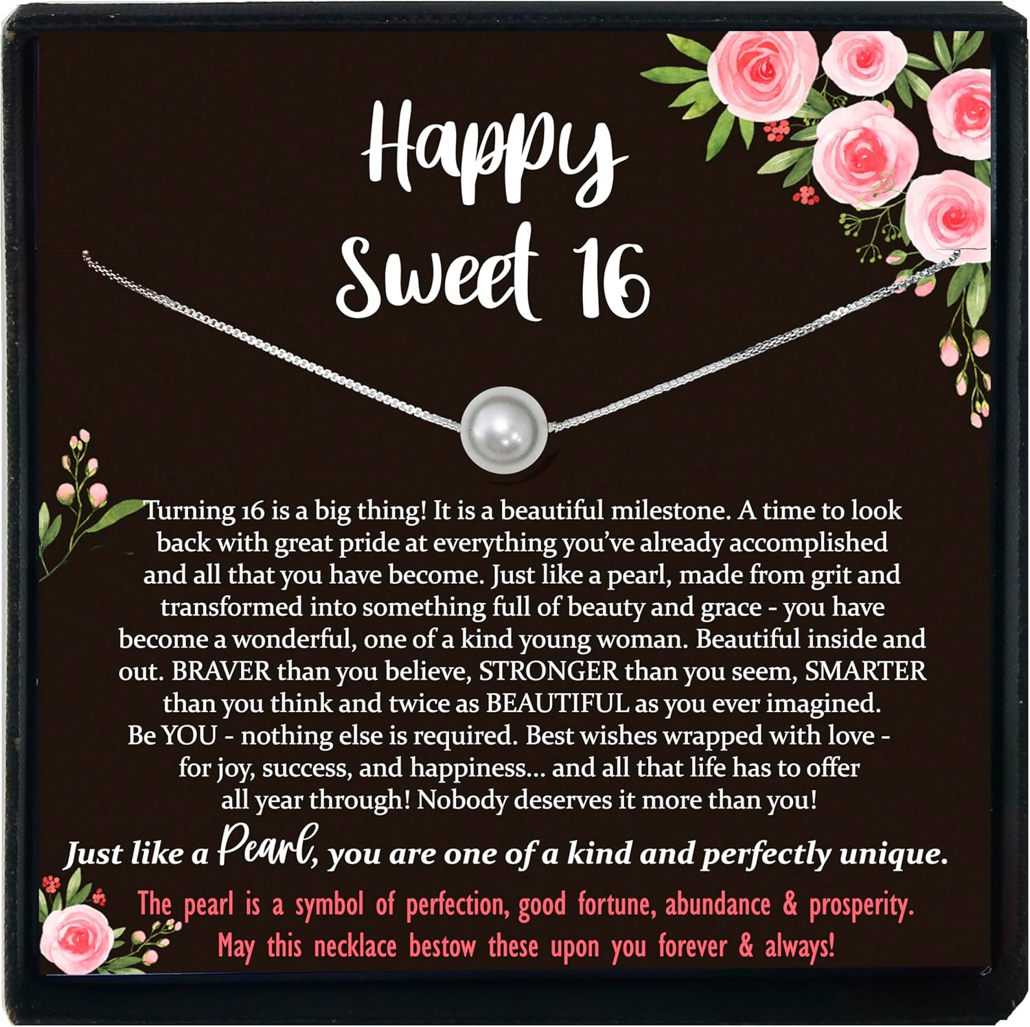 Be Wished Personalized Sweet 16 Gift Necklace for Girls