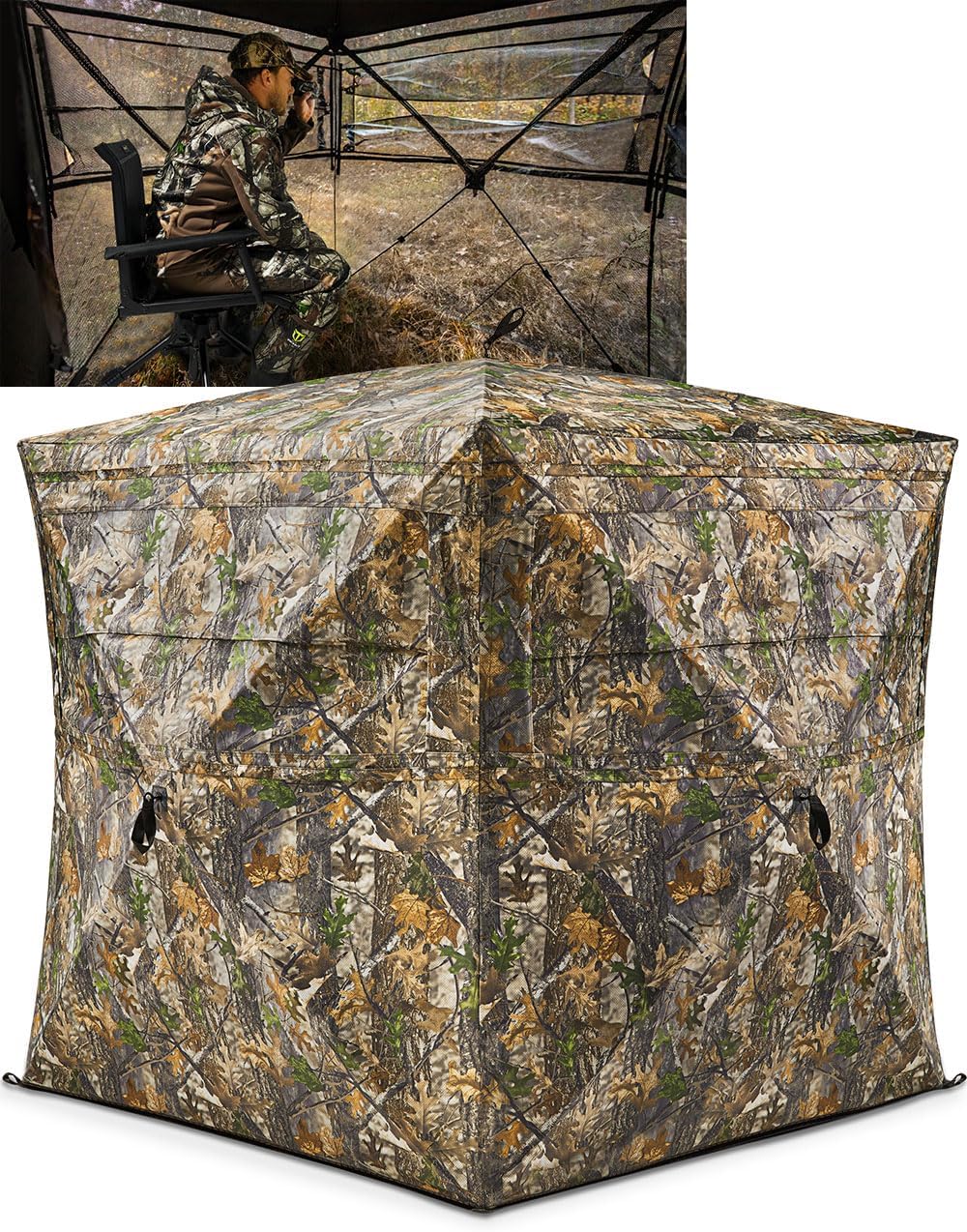 TIDEWE Hunting Blind 270 See Through for 1-4 Person Use