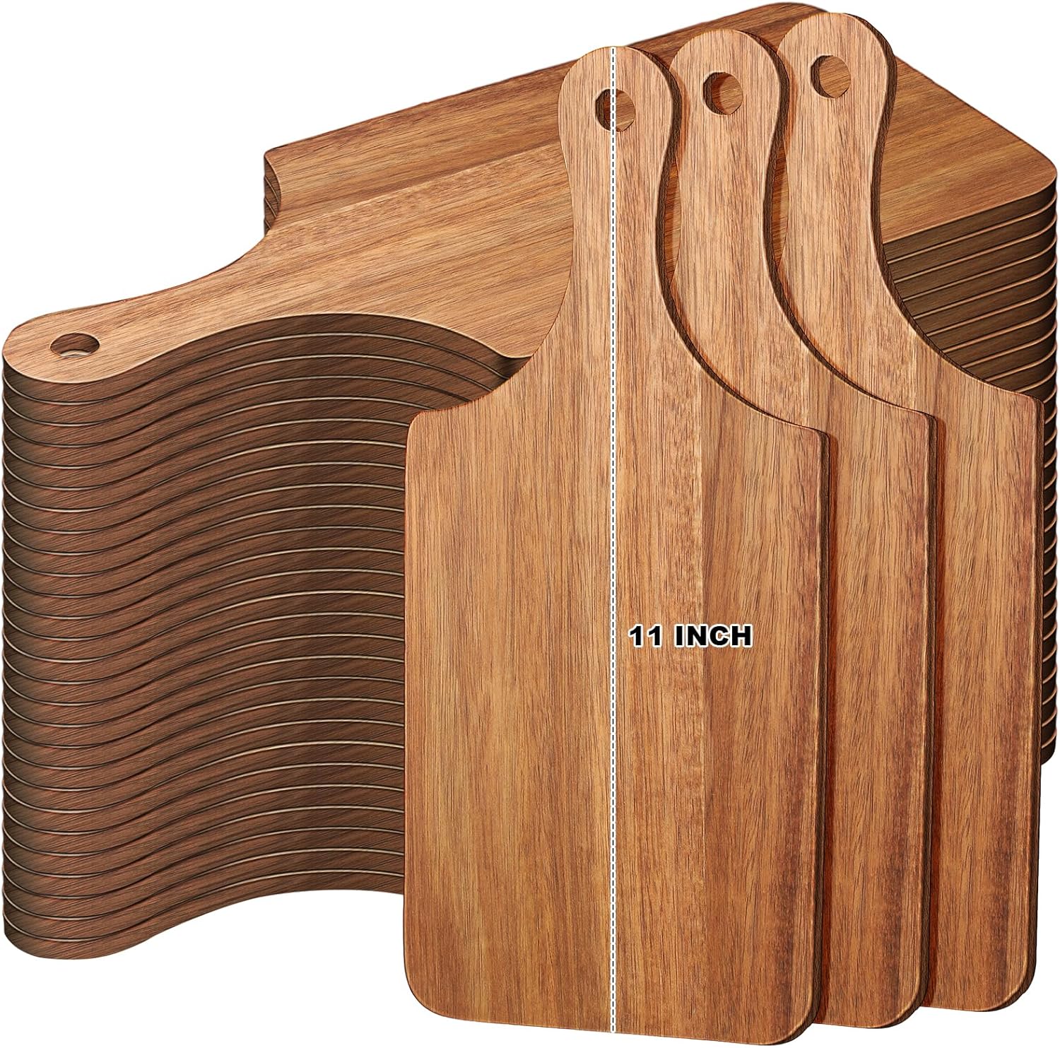 30 Pcs Acacia Cutting Boards for Charcuterie and Serving