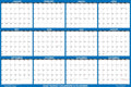 48in x 72in SwiftGlimpse Jumbo Wall Calendar for 2026 Planning