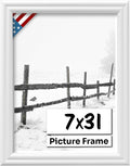 White 7x31 Picture Frame.75 in Wide - Clean White Wall Frame