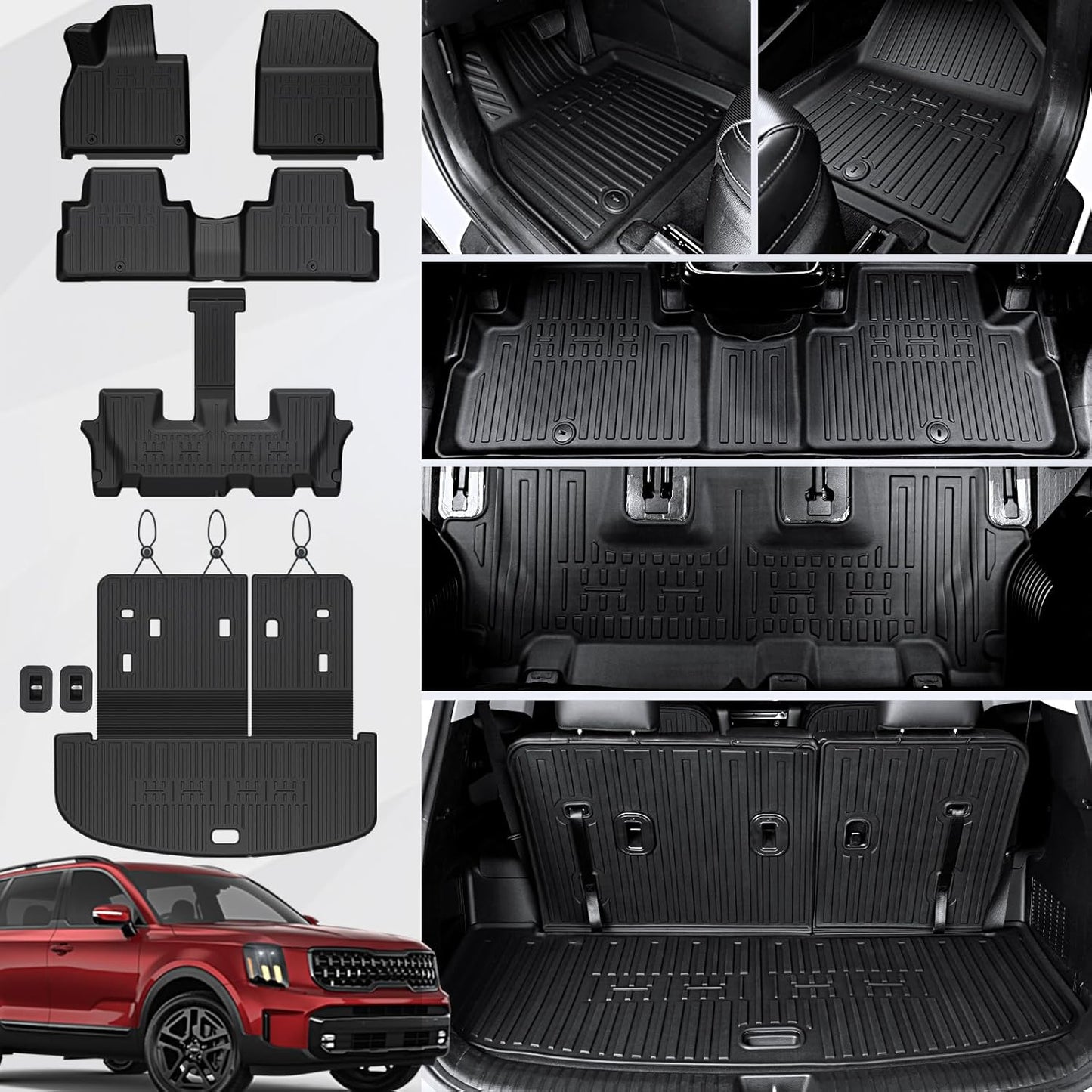 Custom Fit Floor Mats Cargo Mat for 2020-2025 Kia Telluride