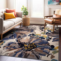 Cream Bright Flowers Area Rug 5ft 3in x 7ft 3in - Vibrant Floral