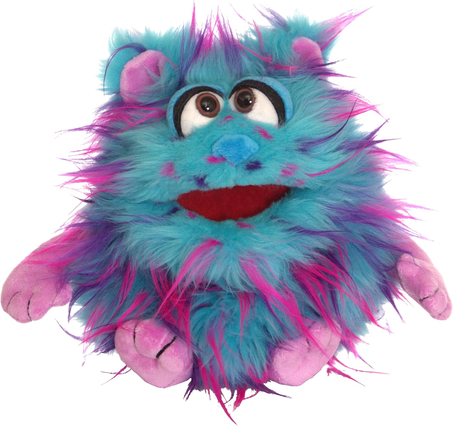Beep The 9-Inch Blue Friendly Monster Plush Hand Puppet for Kids
