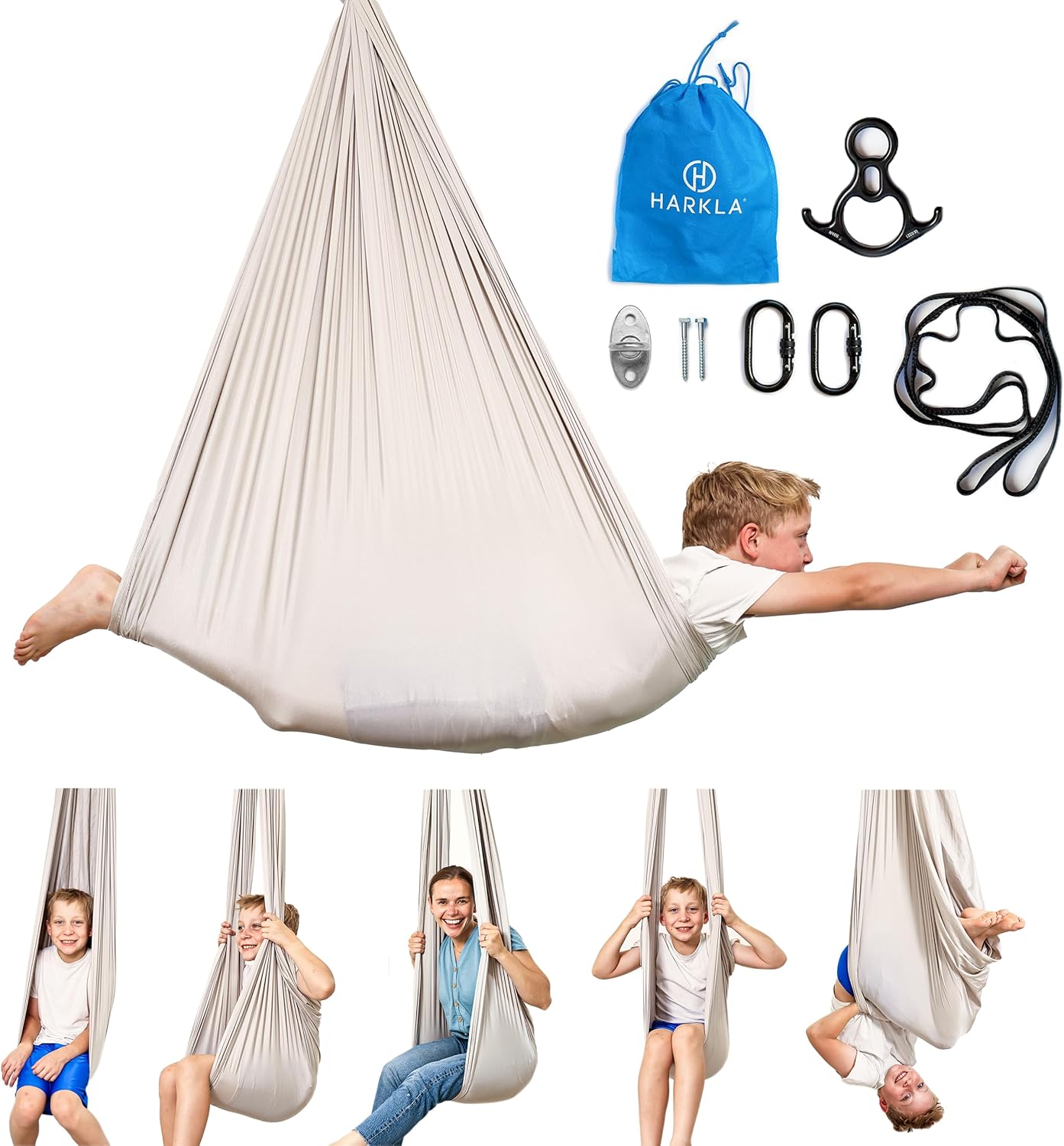 Harkla Sensory Swing for Kids & Adults - Hug-Like Calming Effect