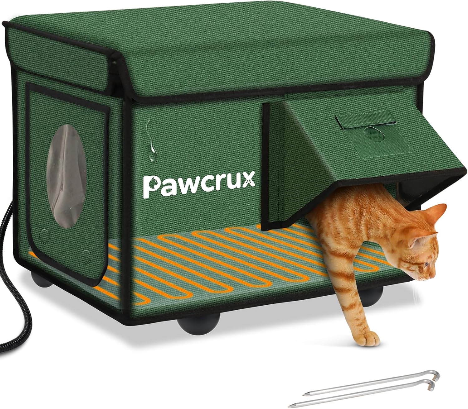 Weatherproof Heated Cat House for Outdoor Comfort in Winter