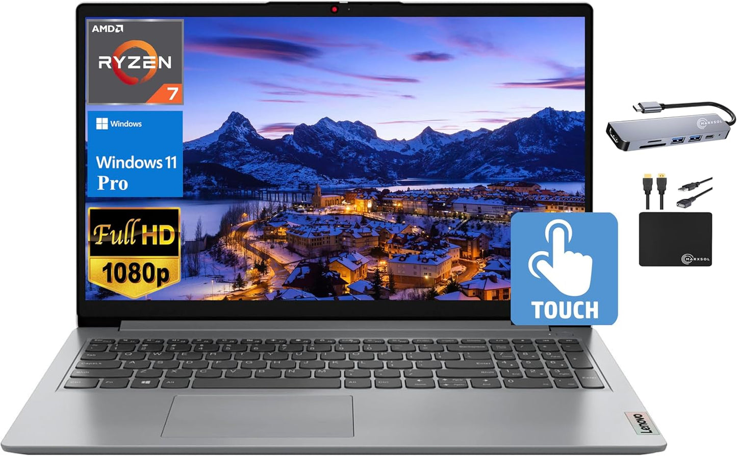 Lenovo IdeaPad 2024 Laptop with 15.6in Touchscreen and Ryzen 7