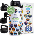 LET'S WANDER National Parks Water Bottle - Perfect for Hikers