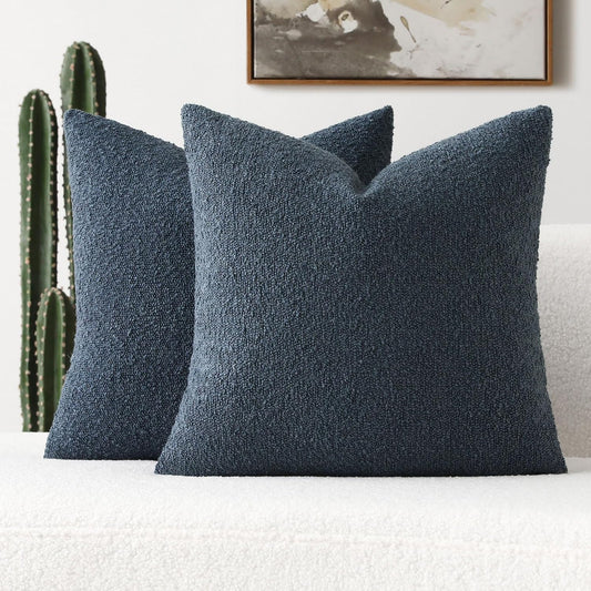 Haze Blue Decorative Throw Pillow Covers for Modern Home Decor