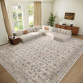 Washable 9x12 Area Rug 0.3in with Non-Slip Backing - Soft, Machine