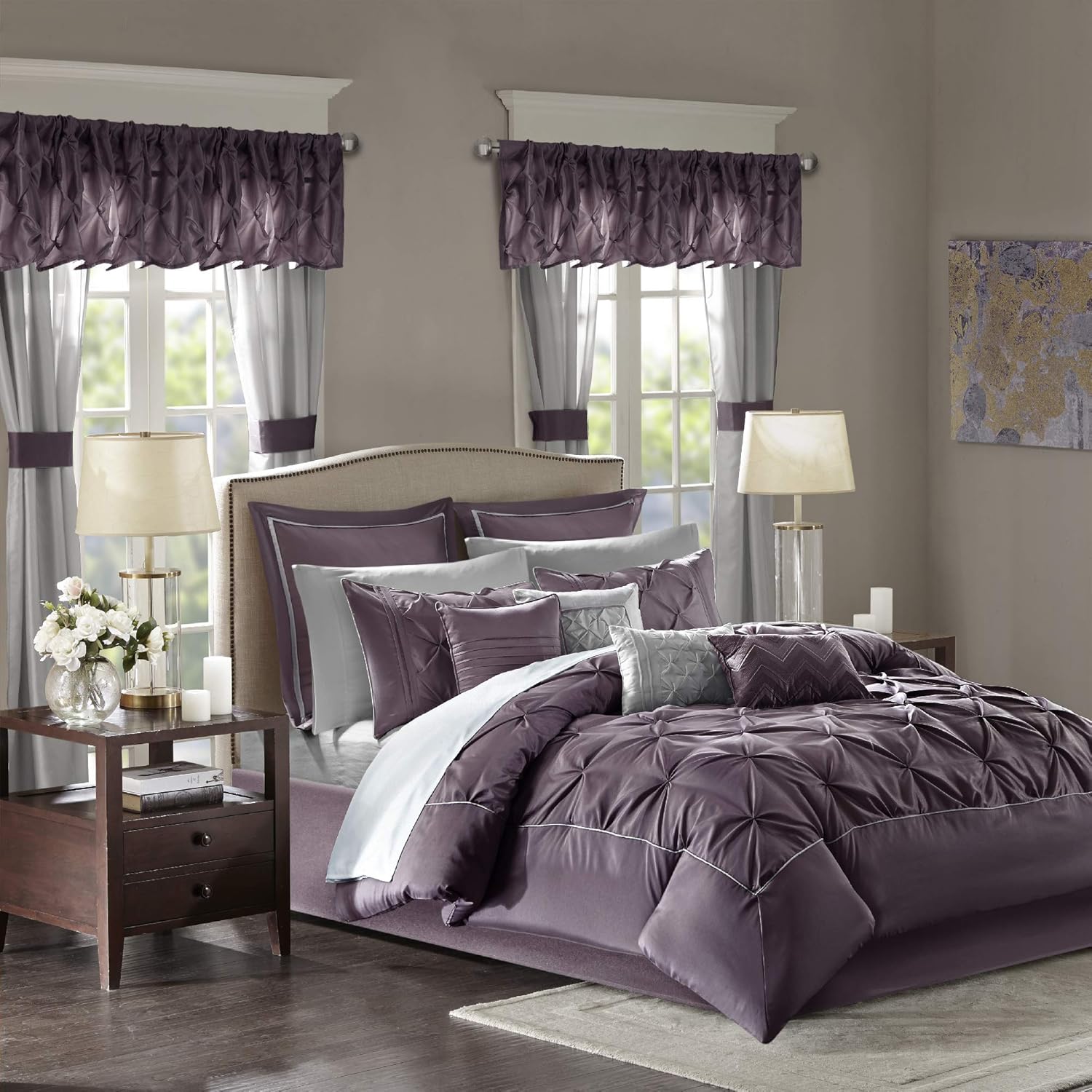 Madison Park Essentials Joella King Comforter Set with Curtains
