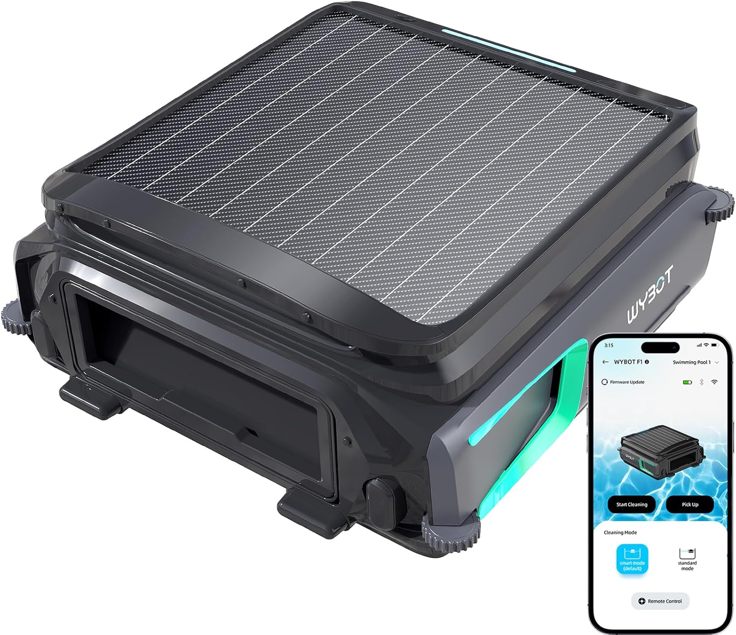 WYBOT F1 Solar Pool Skimmer Robot Cleaner with Smart Features