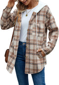 Merryfun Womens Plaid Shacket Jacket Sherpa Lined Flannel - Cozy Fall