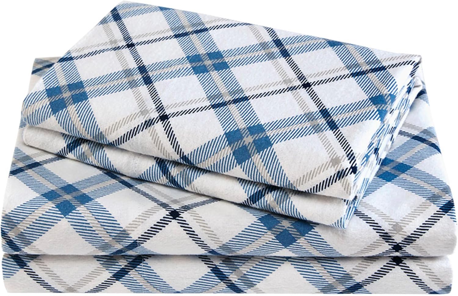 Comfort Spaces Cotton Flannel Sheets Set for Cal King Size Beds