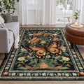 Butterfly Washable 5x7 Rug - Soft Non Slip Boho Area Rug
