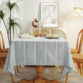 Farmhouse Style Linen Tablecloths for 8 Foot Rectangle Tables
