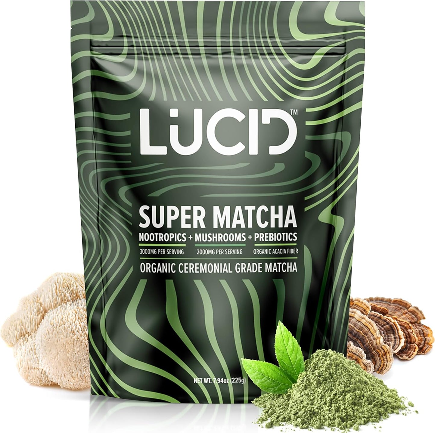 Organic Mushroom Matcha with Nootropics for Brain Health