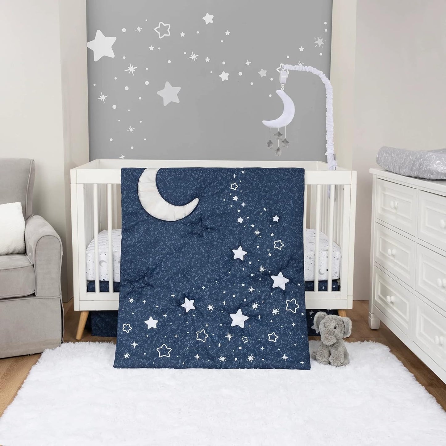 Sammy & Lou Shooting Stars 4-Piece Baby Crib Bedding Set Review
