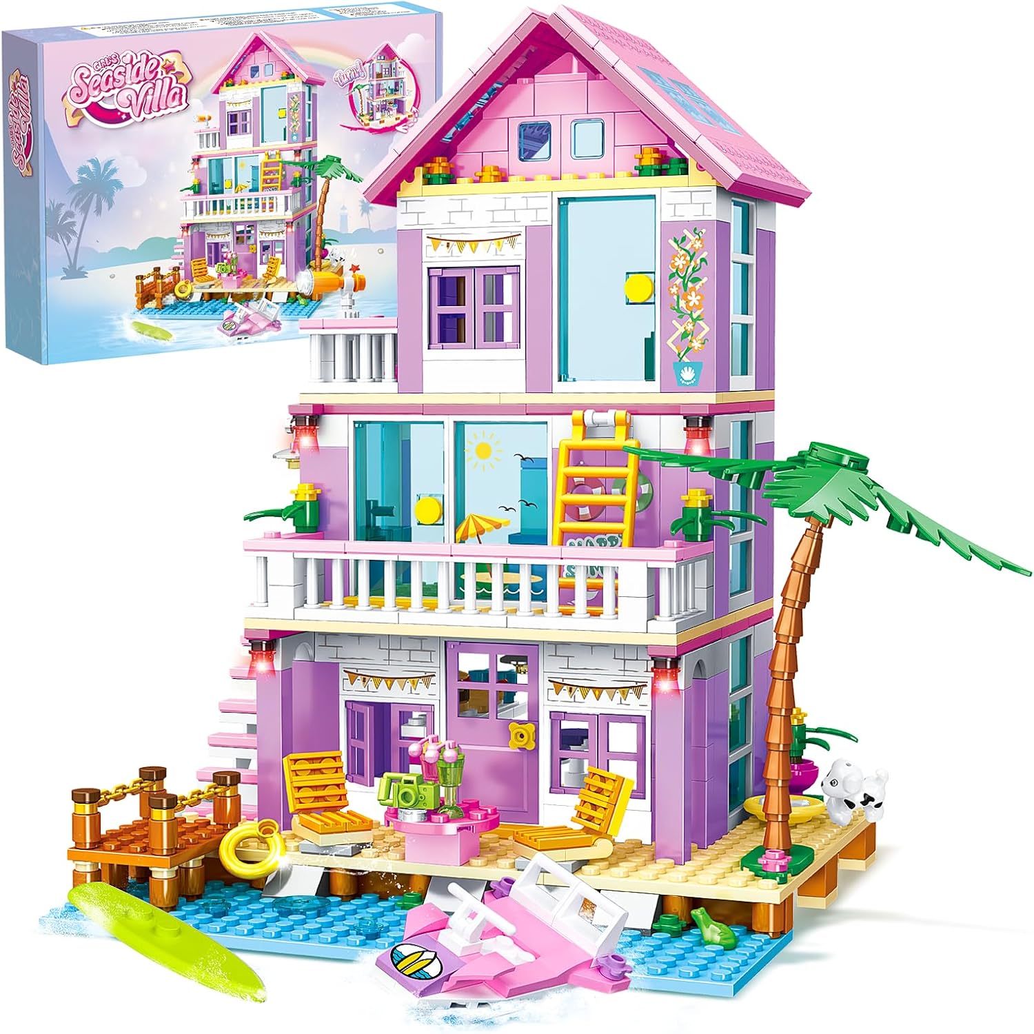 Beach House Building Set for Girls - Seaside Villa Fun