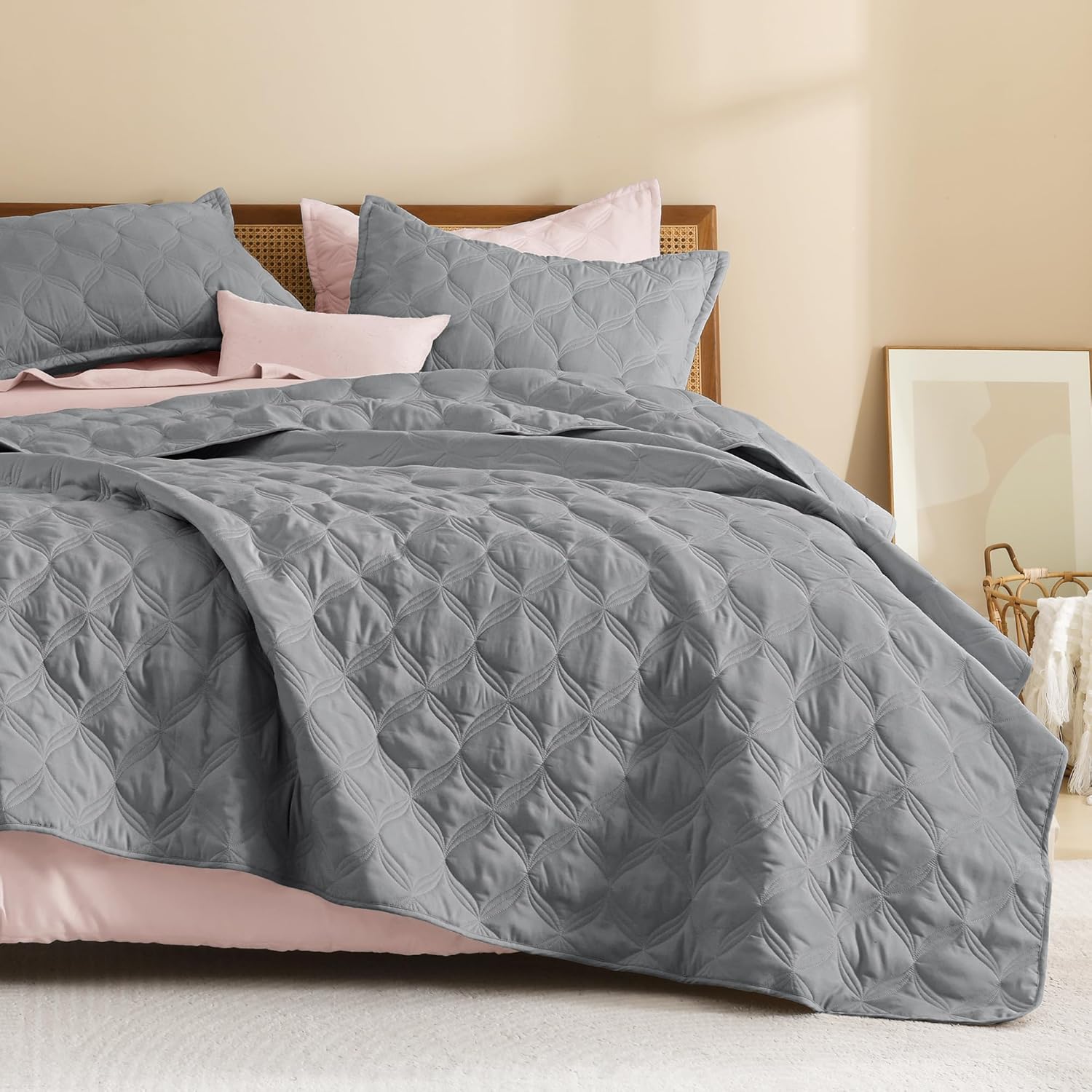 Litanika Oversized King Quilt Set for All Seasons, 120x120in
