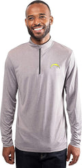 Ultra Game NFL Super Soft Quarter Zip Long Sleeve T-Shirt (Style X345)