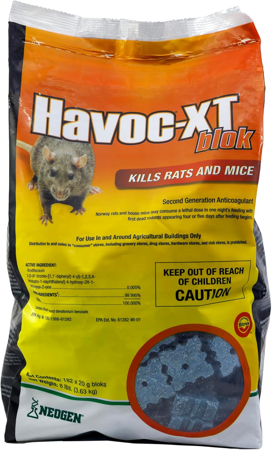 Neogen RODENTICIDE Havoc XT Rat Bait Block Pouch Review