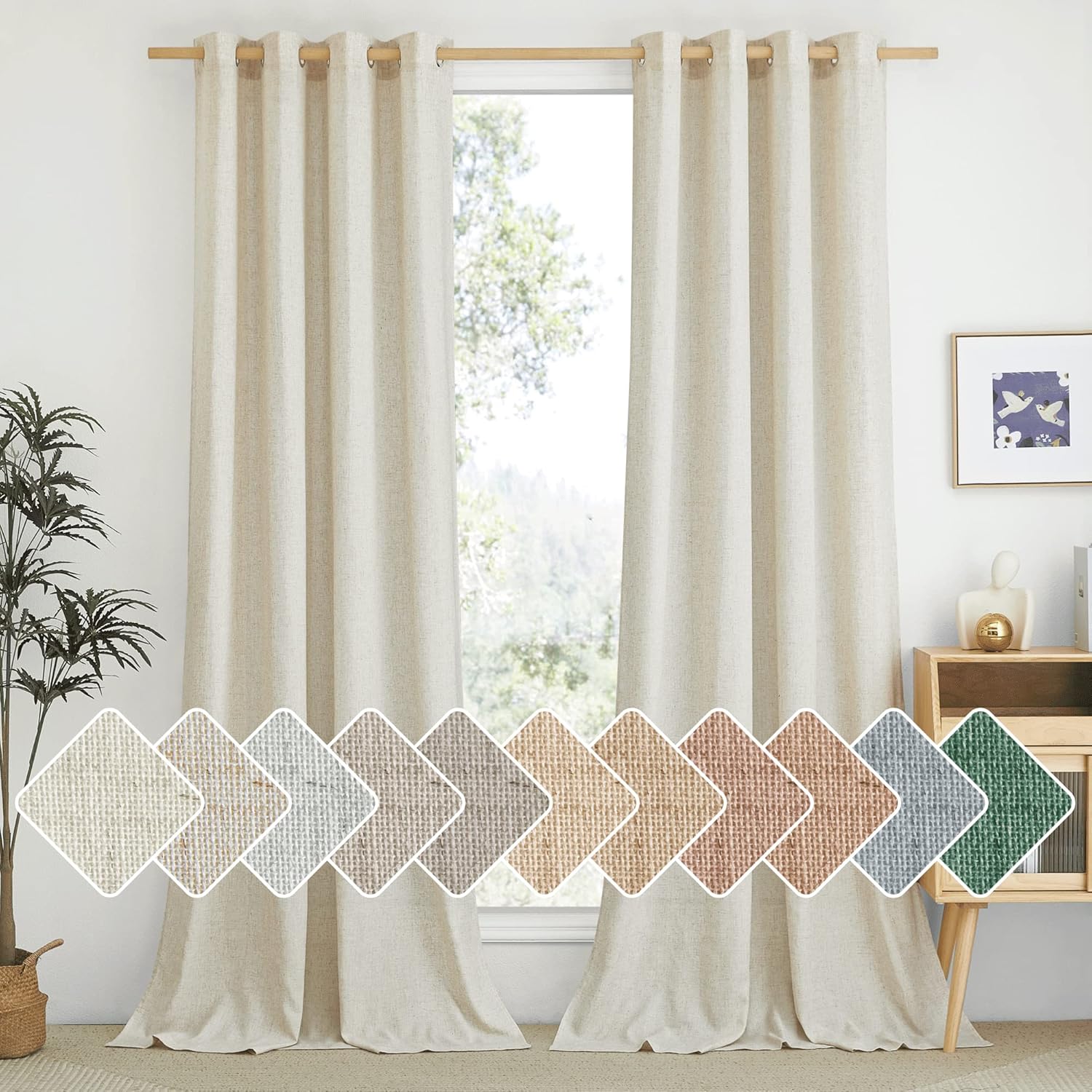 NICETOWN 84 Linen Curtains Set - Privacy Assured!