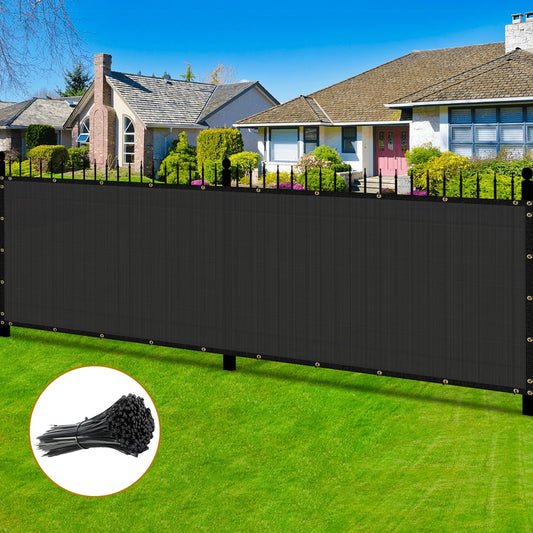 Coonoble Black Privacy Fence Screen: Secure Your Outdoor Oasis!