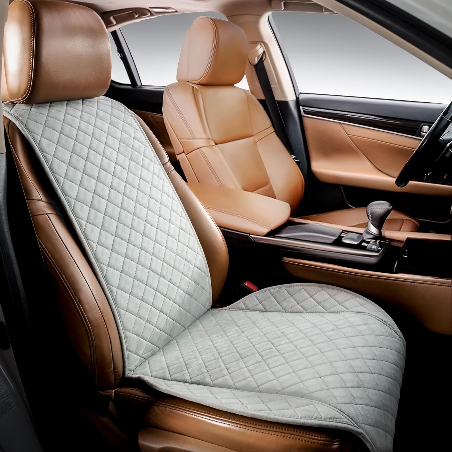 IVICY Faux Suede Car Seat Cover - Soft Non-Slip Protector