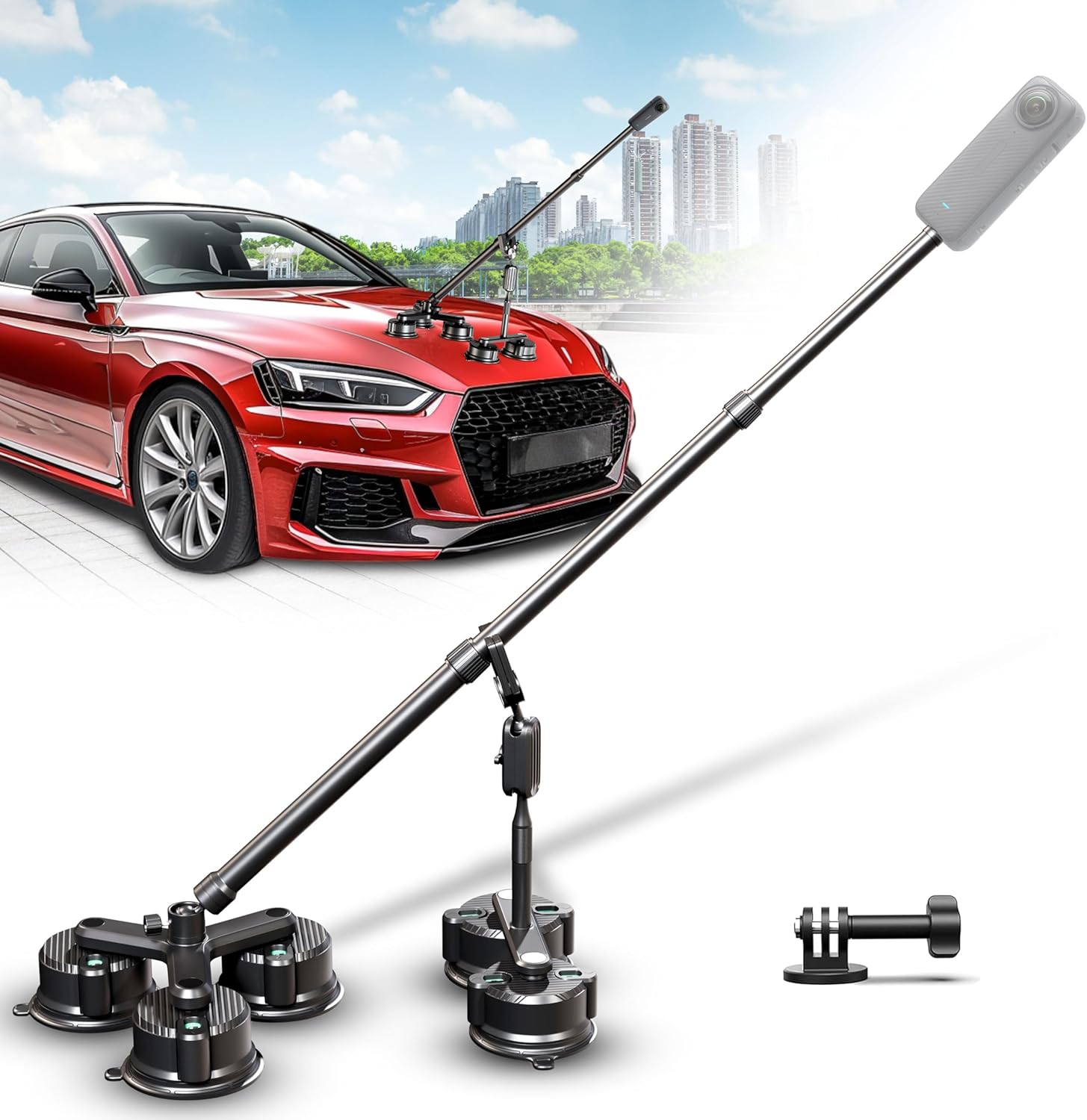 Insta 360 Car Mount Kit for GoPro and Smartphones - 5 in 1