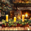 Brightown 23.6 in L Foldable Wooden Candle Holder - Festive