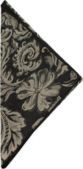 Miranda Damask Black Cloth Napkins 17 in x 17 in - Set of 60