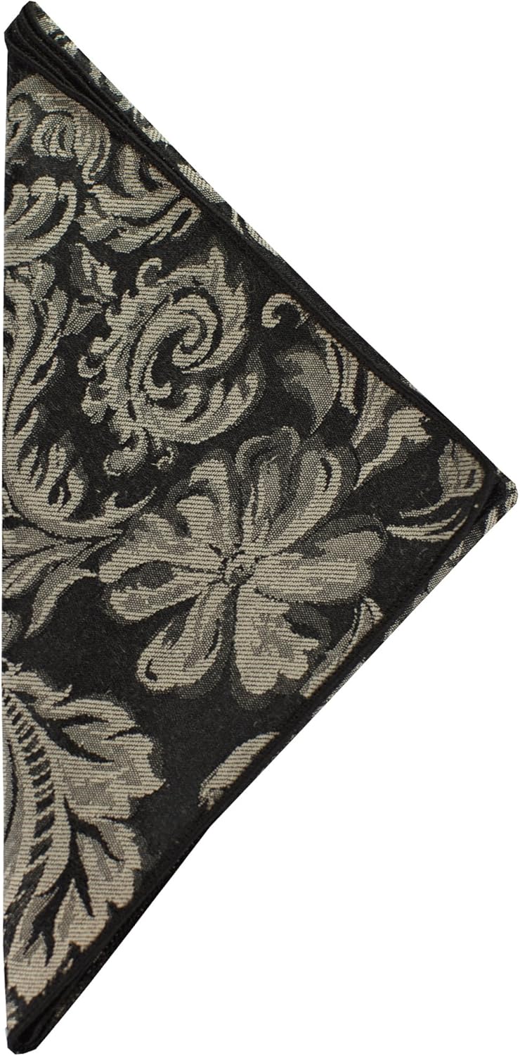 Ultimate Textile Miranda Damask Black Cloth Napkins for Events