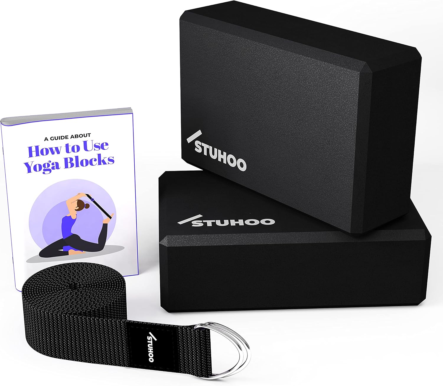 STUHOO Yoga Blocks Set Enhances Stability