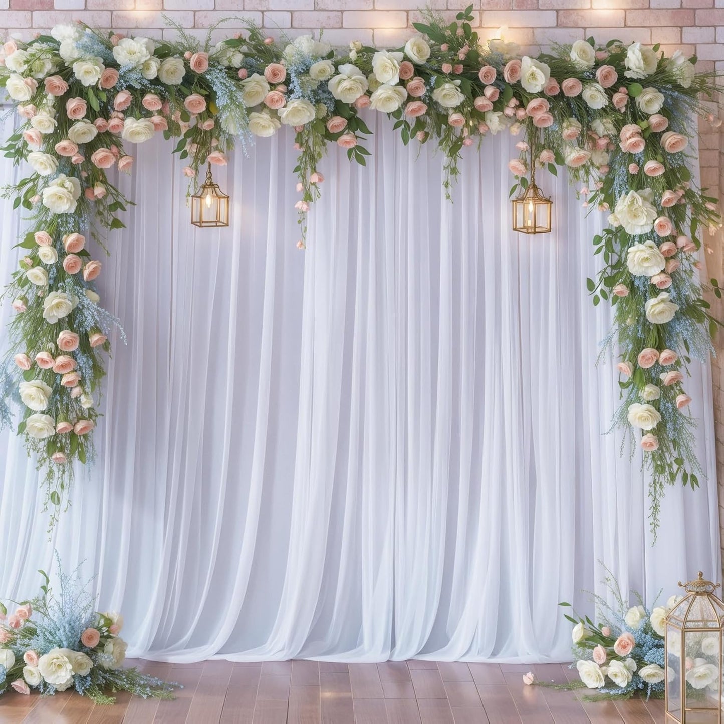 Suppromo 10ft White Tulle Party Backdrop - Elegant & Versatile!