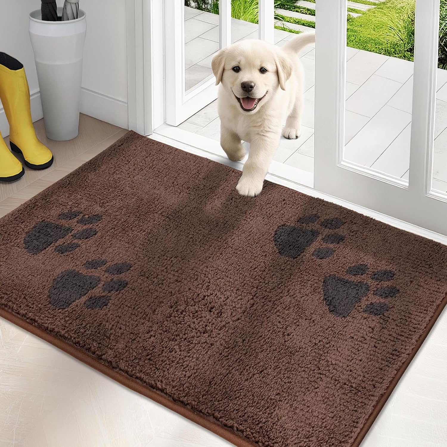 Dirt Trapping Door Mat 24in x 35.5in, Non-Skid Microfiber Rug