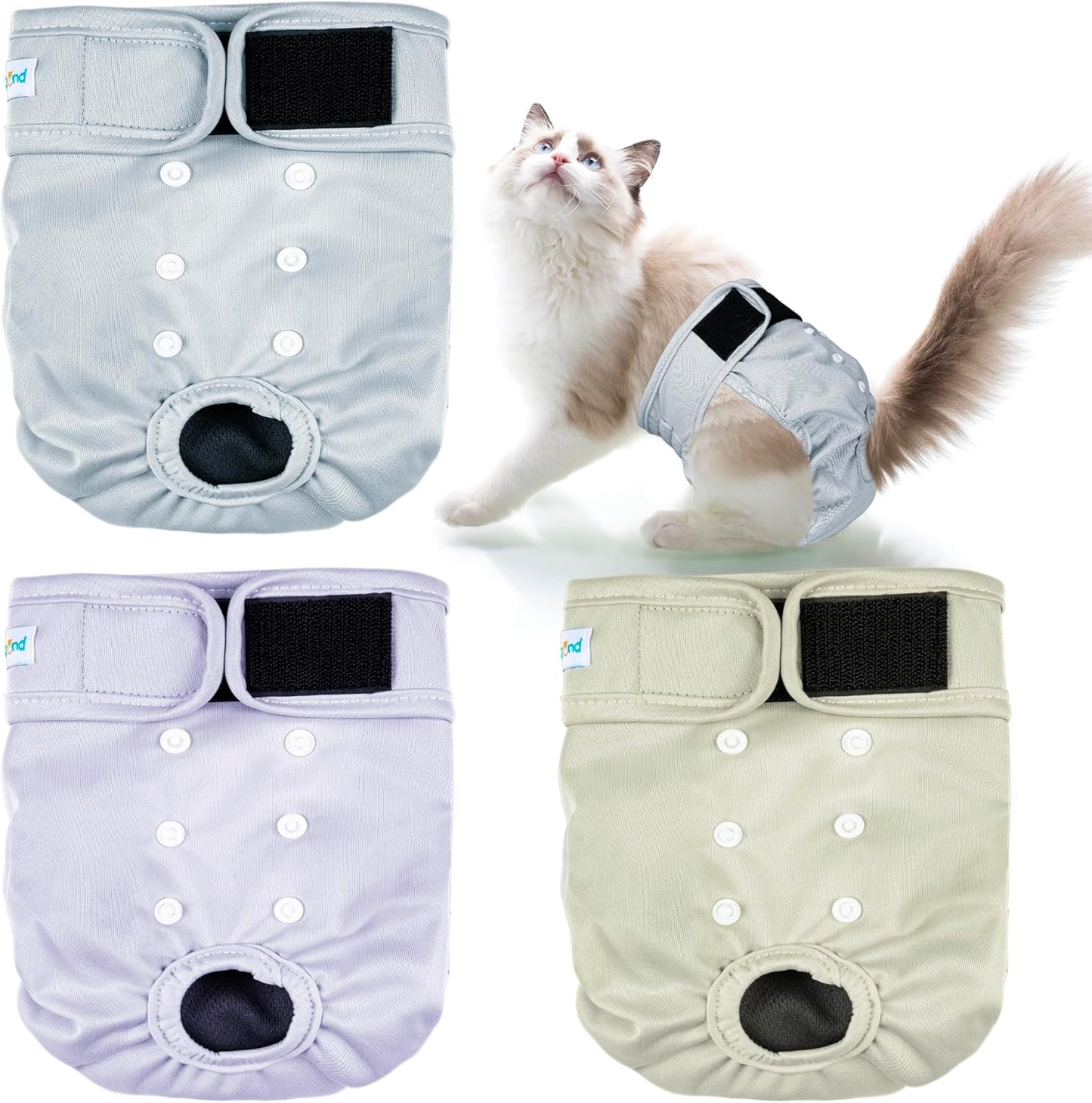 Reusable Washable Cat Diapers - Incontinence Solution