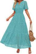 ZESICA Women's Short Sleeve Maxi Dress for All Summer Events
