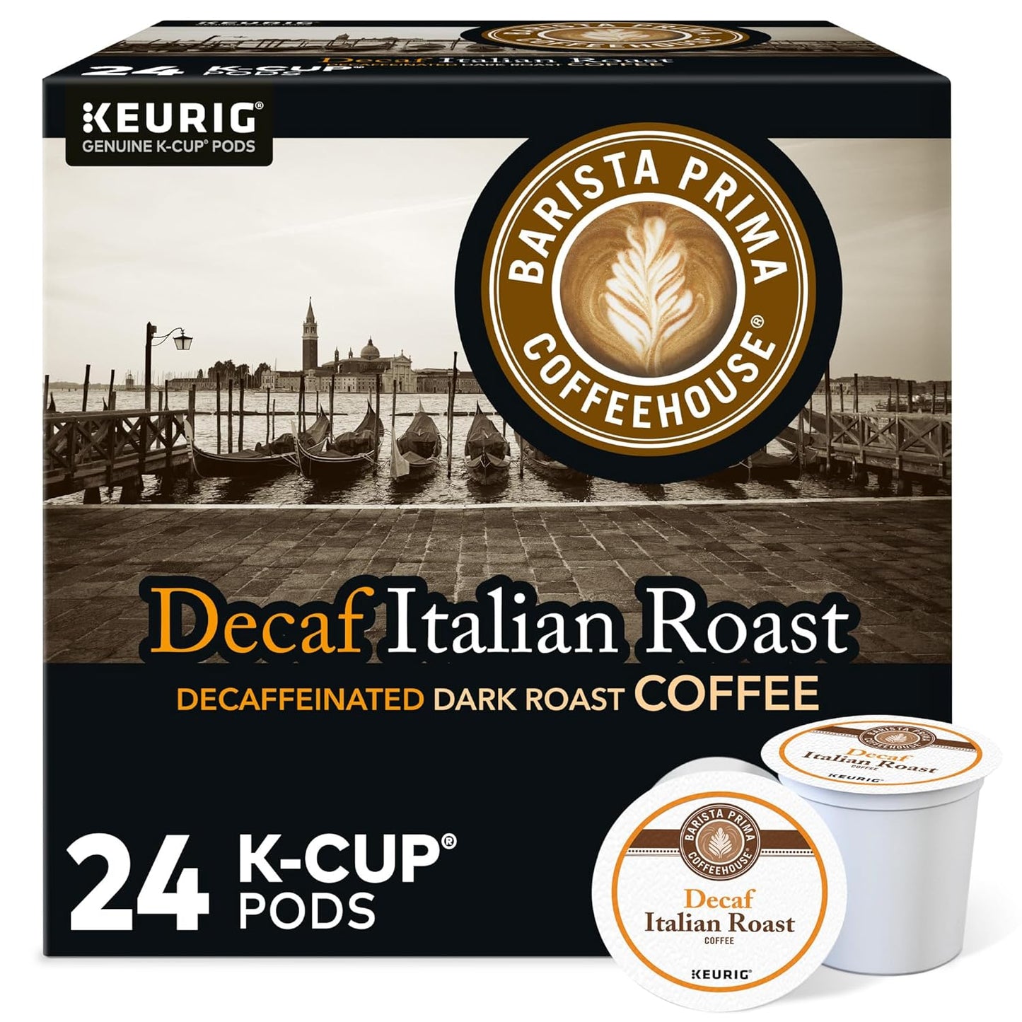 Barista Prima Italian Roast Decaf K-Cup Pods for Coffee Lovers