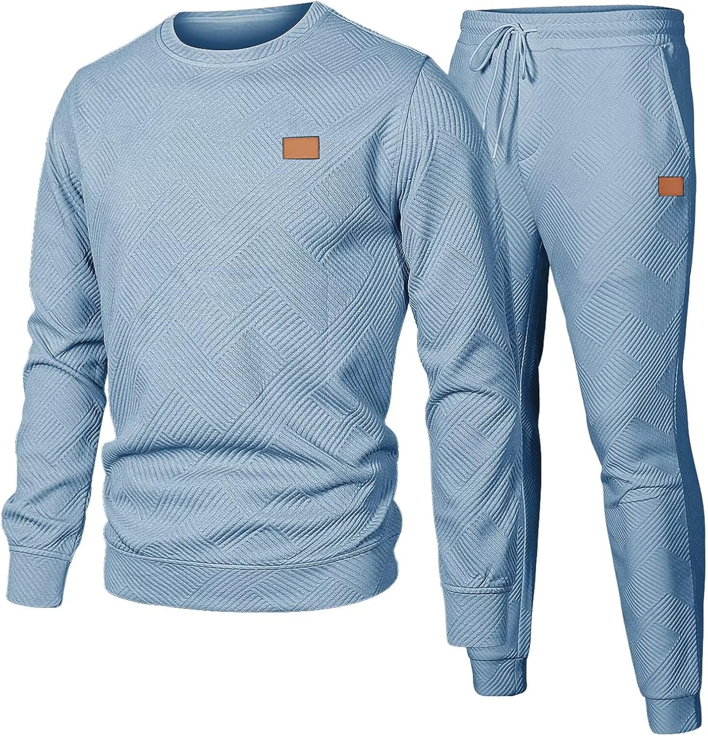 Men's 2 Piece Sweatsuits Outfits Casual Crewneck Tracksuit Set
