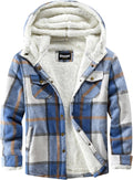 Elesuit Women's Plaid Sherpa Lined Fleece Flannel Jacket - Warm Layer