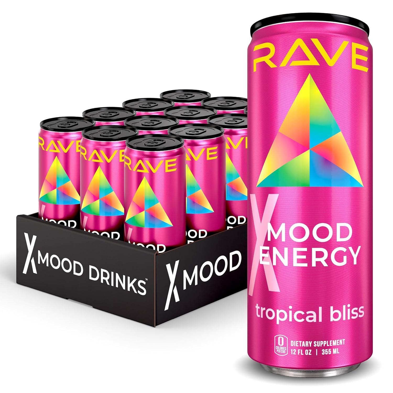 RAVE Mood Energy Drink with Functional Mushrooms and Nootropics