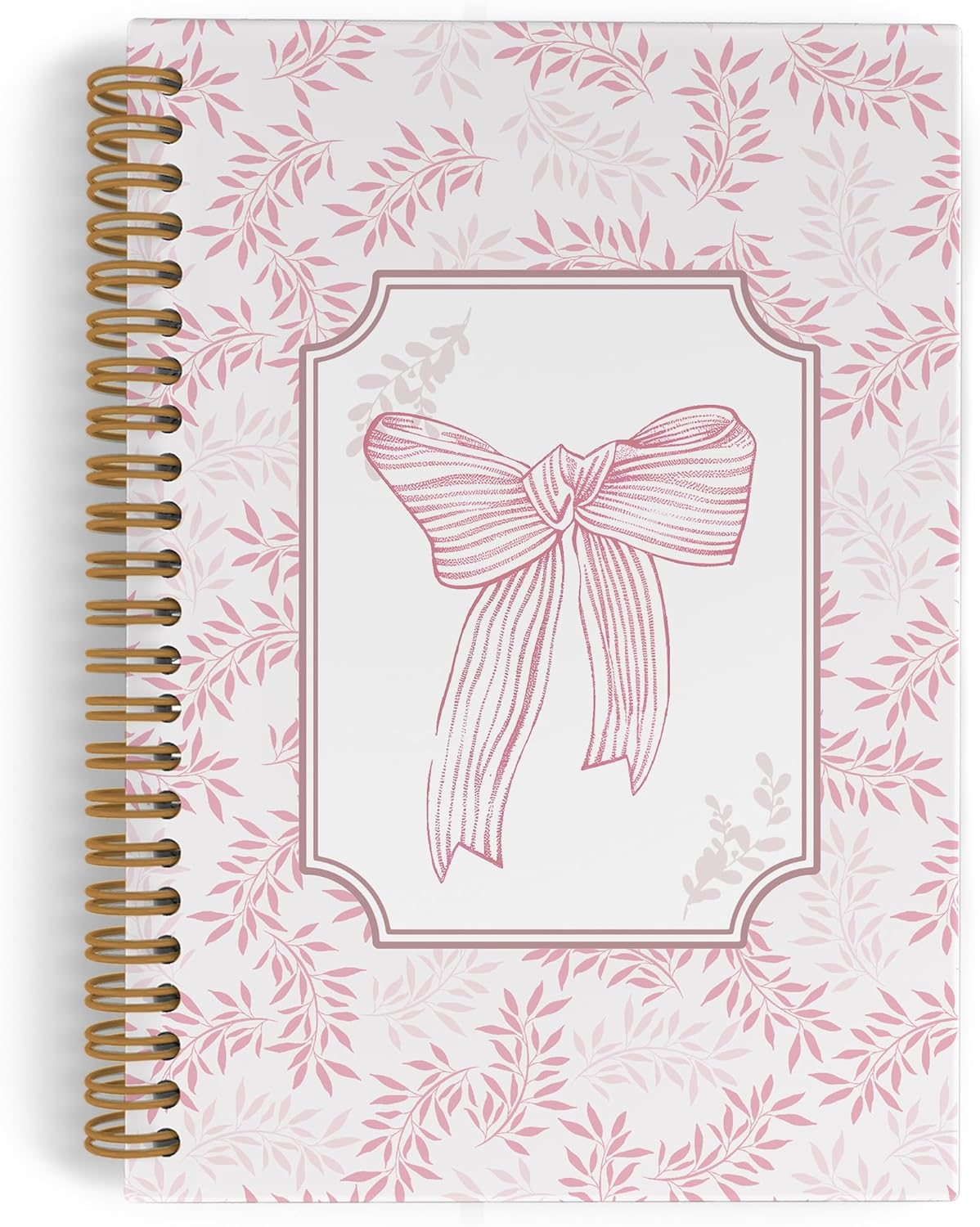 Preppy Pink Spiral Notebook ~ College Ruled, 5.5 x 8.3 ~ QLMX