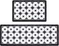 Black Kitchen Rugs Set of 2 - Anti Fatigue Cushioned Mats for Standing