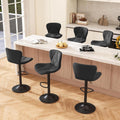 Set of 6 Adjustable Swivel Bar Stools for Kitchen Island Use