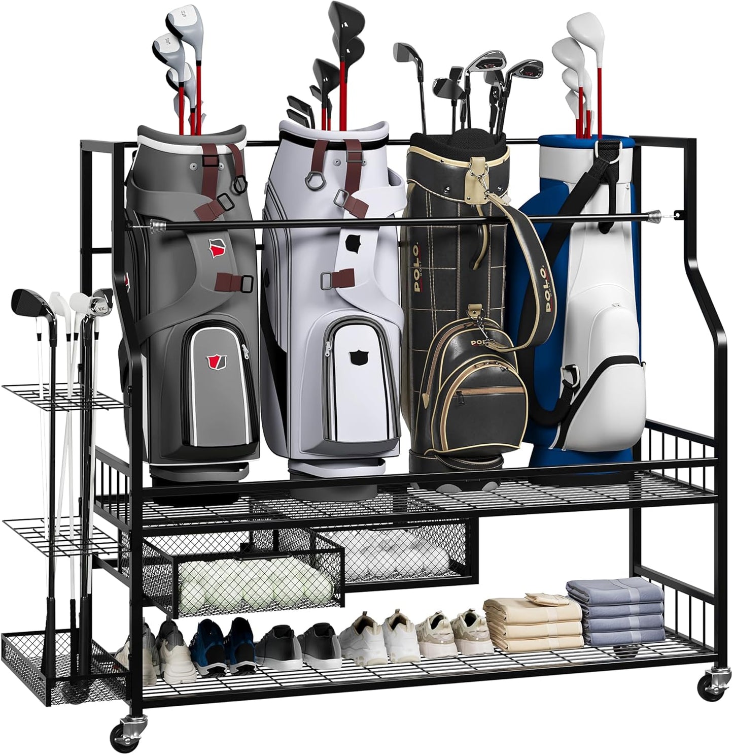 Golf Bag Organizer with Drawer & Wheels by GarveeTech