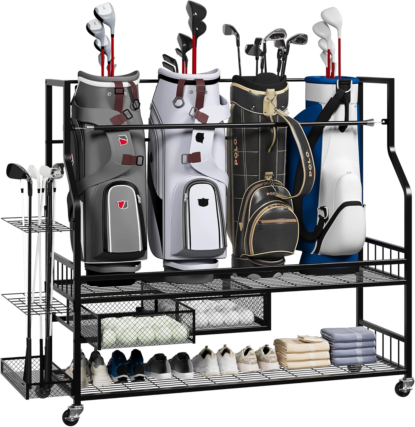Golf Bag Organizer with Drawer & Wheels by GarveeTech