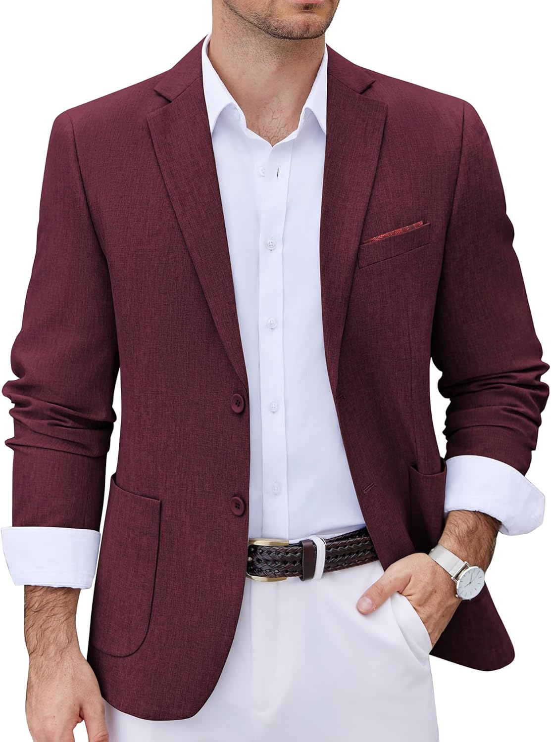 COOFANDY Men's Casual Blazer Lightweight Printed Lining Jacket