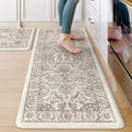 KIMODE Kitchen Mats 2-Piece Anti Fatigue Set - Cushioned Memory Foam