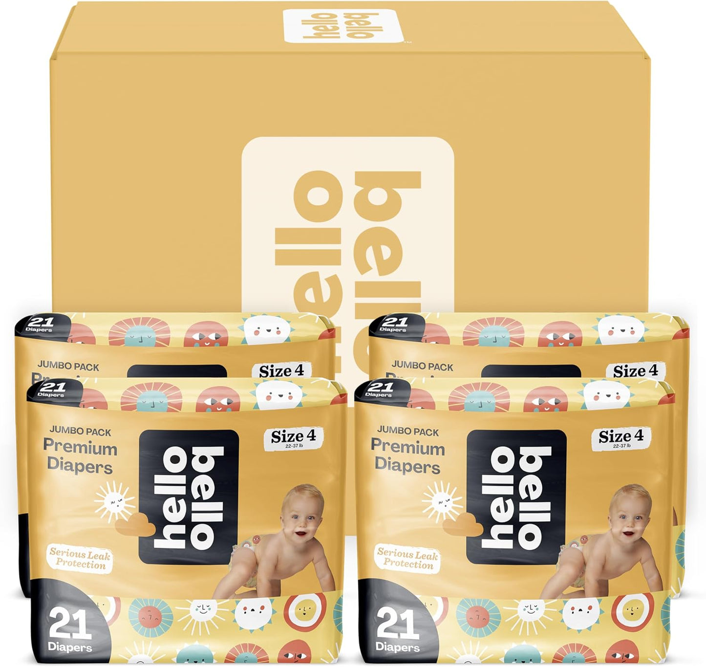 Hello Bello Premium Diapers Size 4 - Extra-Absorbent Comfort